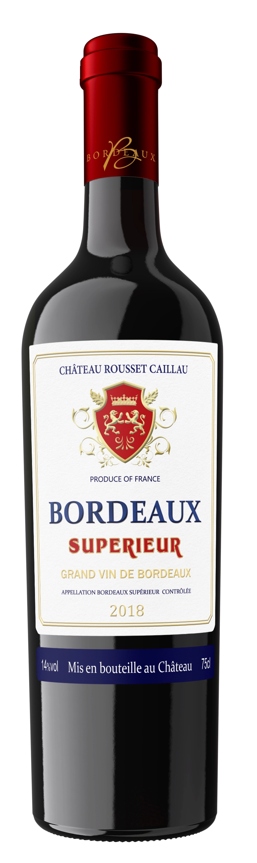 Rượu Vang Đỏ Pháp Chateaux Rousset Caillau Bordeaux Superieur